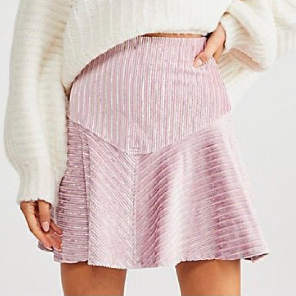 Free People Camden Velvet Skirt